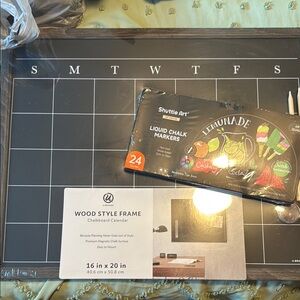 Black Chalkboard Calendar with Liquid Chalk Markers